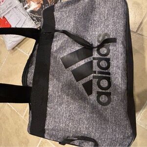 Adidas Black and Gray Duffel Bag